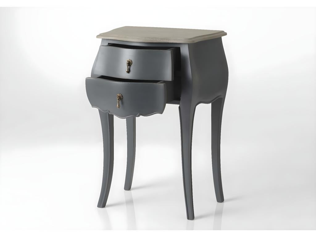 Table téléphone grise 2 tiroirs Ventoriq IDRP35560