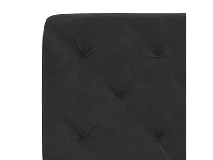 Lit avec matelas noir 140x200 cm velours VCRU20516
