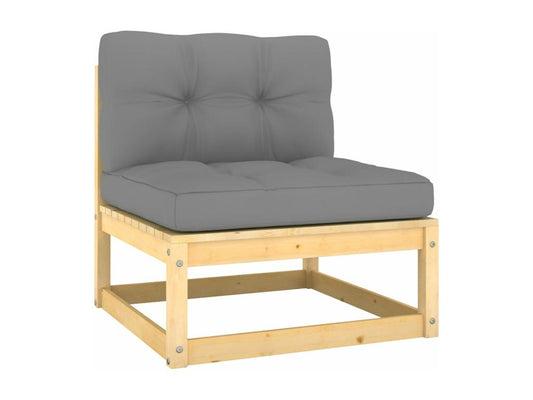 Salon de jardin 13 pcs avec coussins Bois de pin massif YQOQ35360