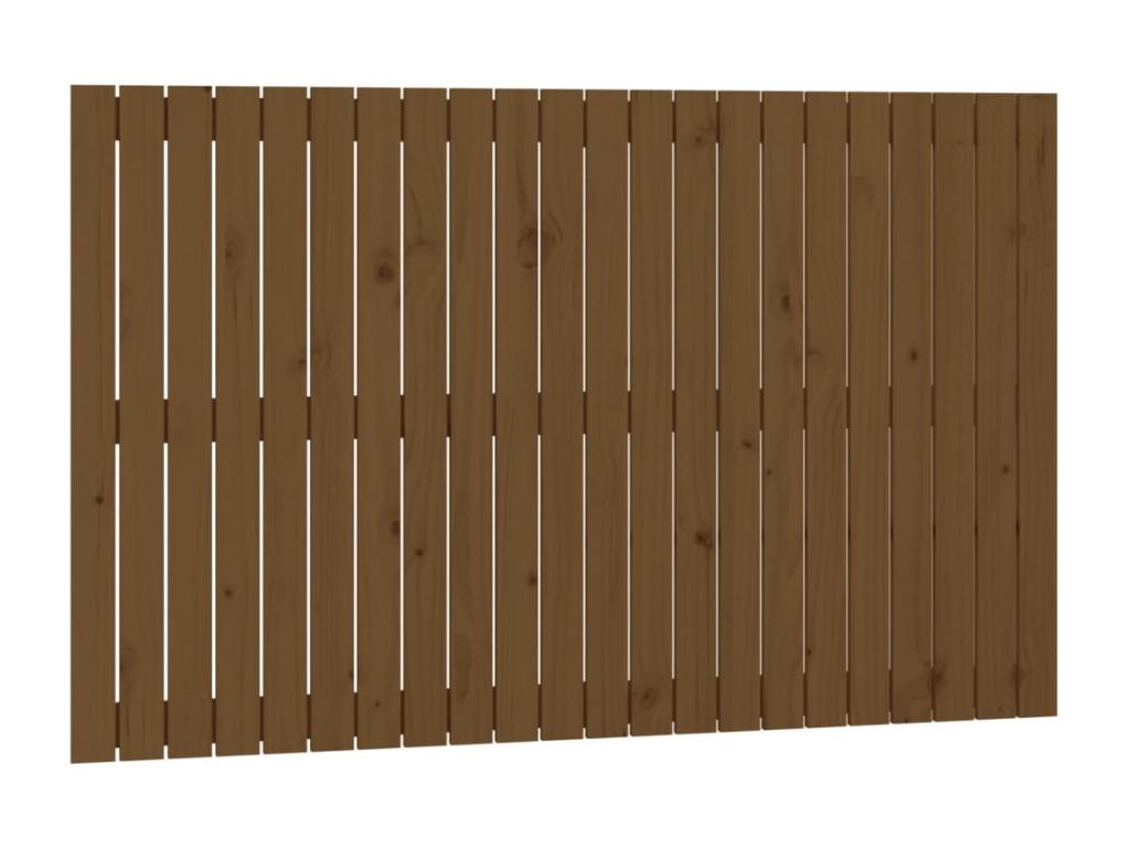 Tête de lit murale Marron miel 140x3x90 cm Bois massif de pin HEHZ29118