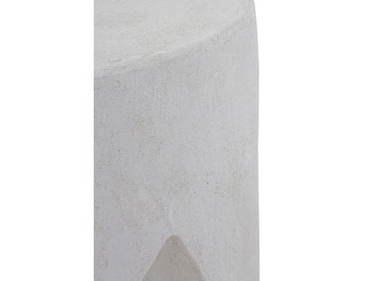 Table d'appoint en résine blanche couleur ciment EUYS27048